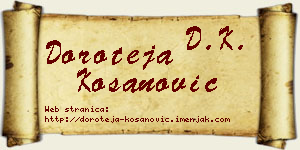 Doroteja Kosanović vizit kartica